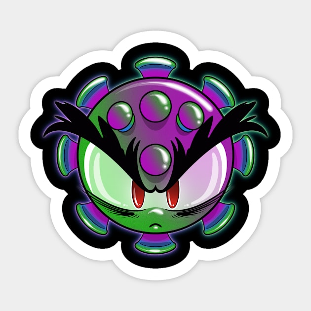 Mean little covid Sticker by SeanB1